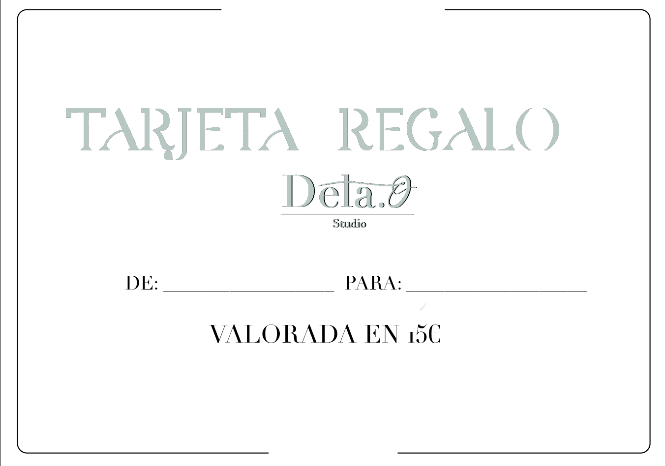 Tarjeta Regalo Dela.O studio