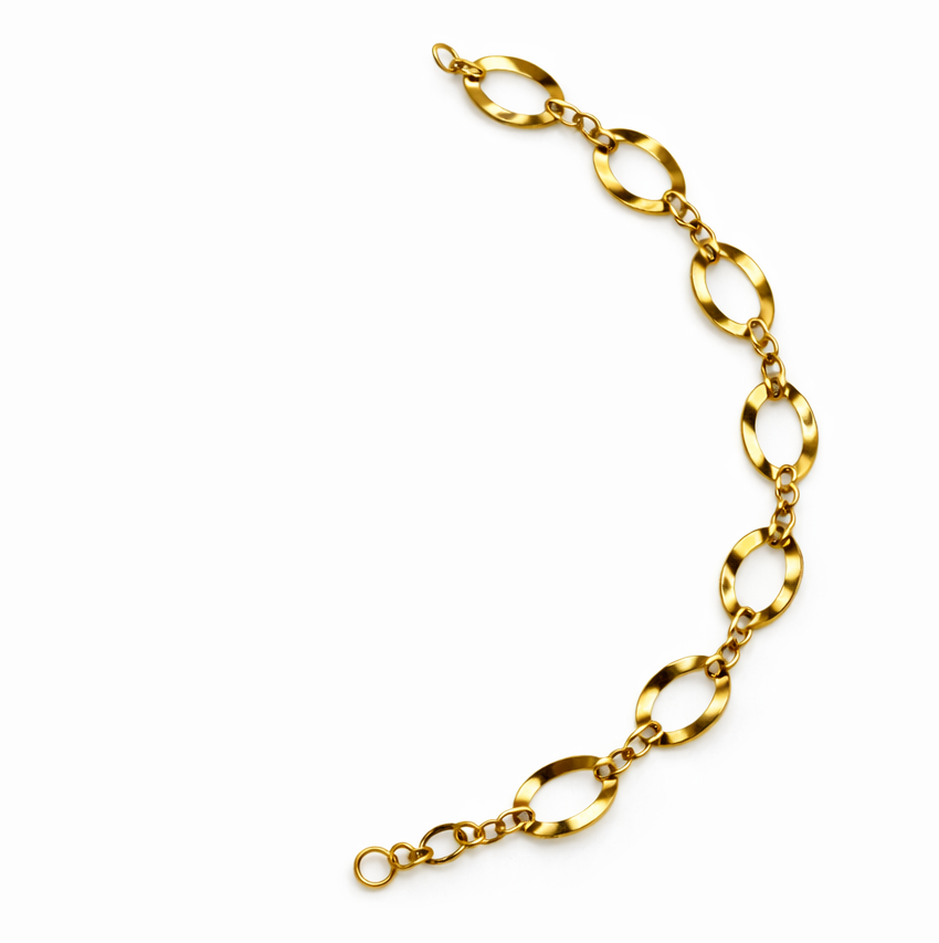 Mitad izquierda eslabones aros ovalados