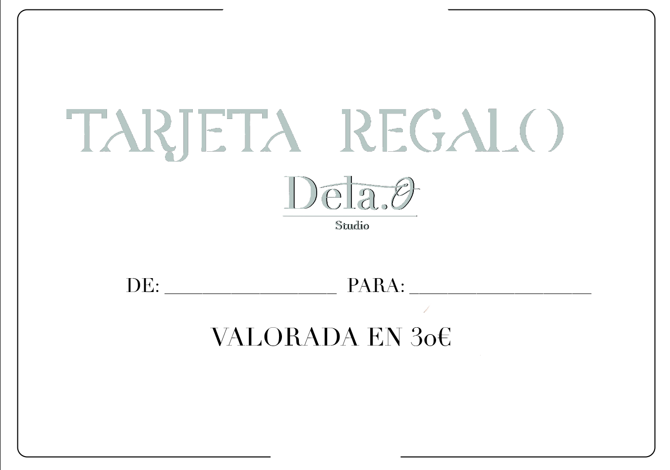 Tarjeta Regalo Dela.O studio