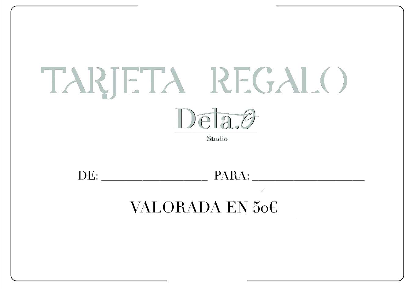 Tarjeta Regalo Dela.O studio