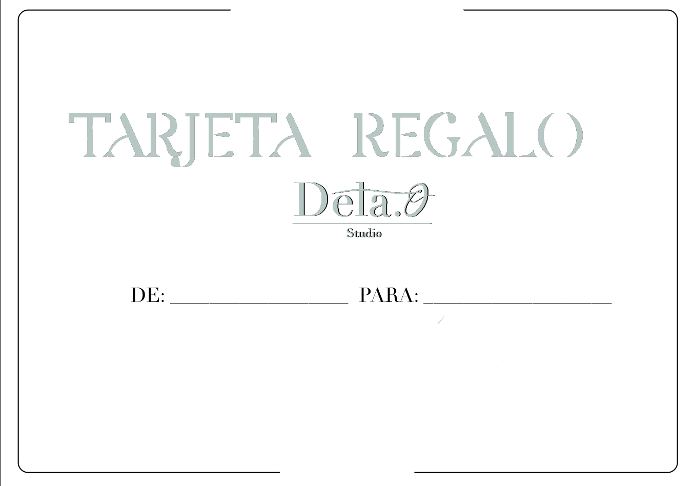 Tarjeta Regalo Dela.O studio